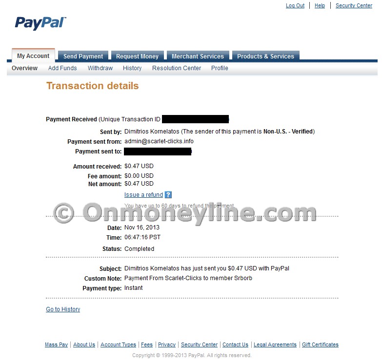 Scarlet-Clicks Payment Proof Paypal Photo