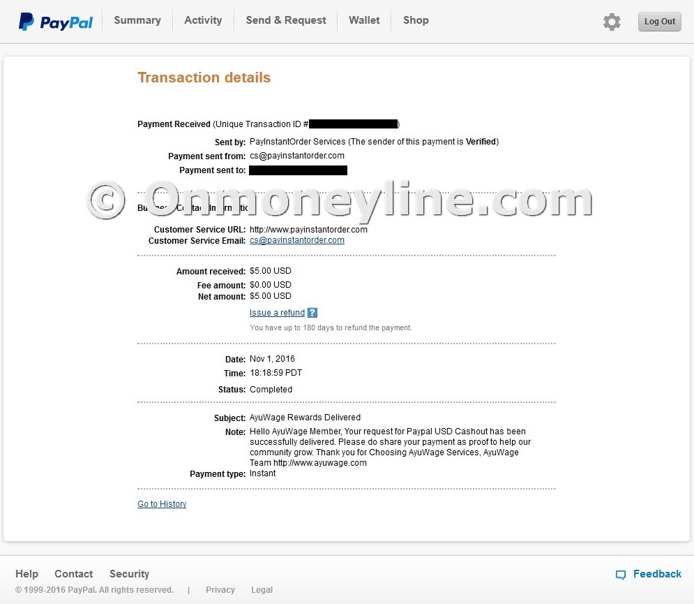 Ayuwage Payment 9 - Paypal
