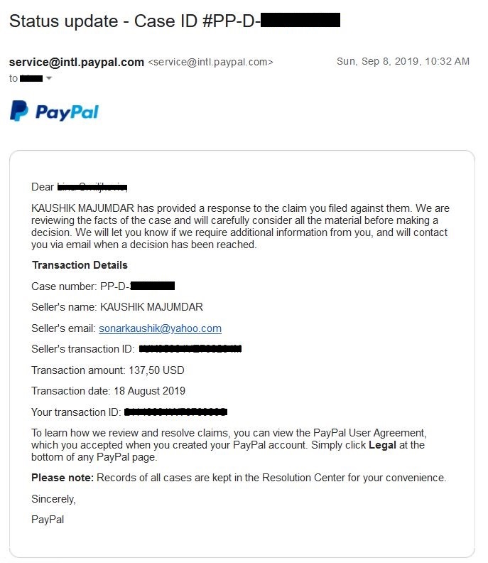 paypal-scam-claim-status-update