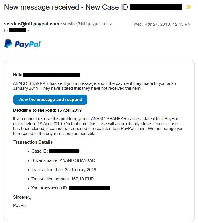 paypal chargeback scams