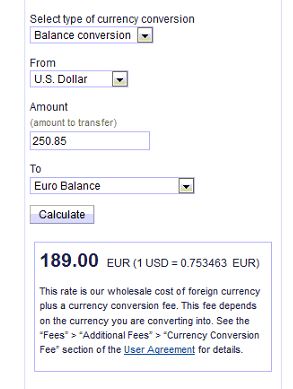 1. Paypal USD-EUR Currency Conversion - 11-09-2014