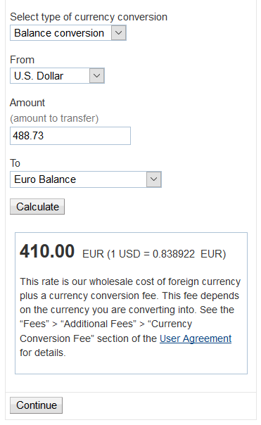 100. Paypal USD-EUR Currency Conversion - 10-27-2017