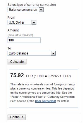 2. Paypal USD-EUR Currency Conversion - 19-09-2014
