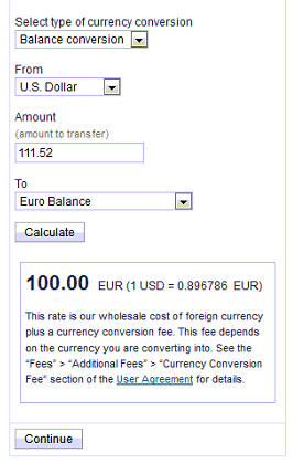 45. Paypal USD-EUR Currency Conversion - 01-01-2016