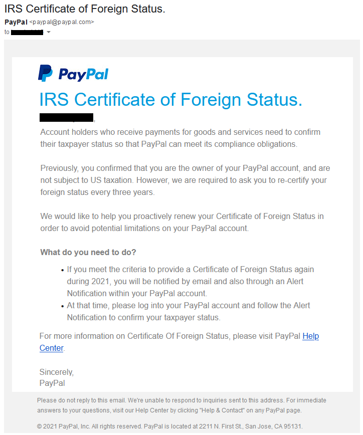 paypal-irs-certificate-of-foreign-status