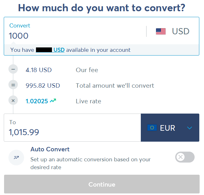 wise-transferwise-currency-conversion-usd-to-eur-rate-fee