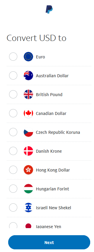paypal-convert-usd-to-euro-australian-dollar-british-pound-canadian-dollar-czech-republic-koruna-danish-krone